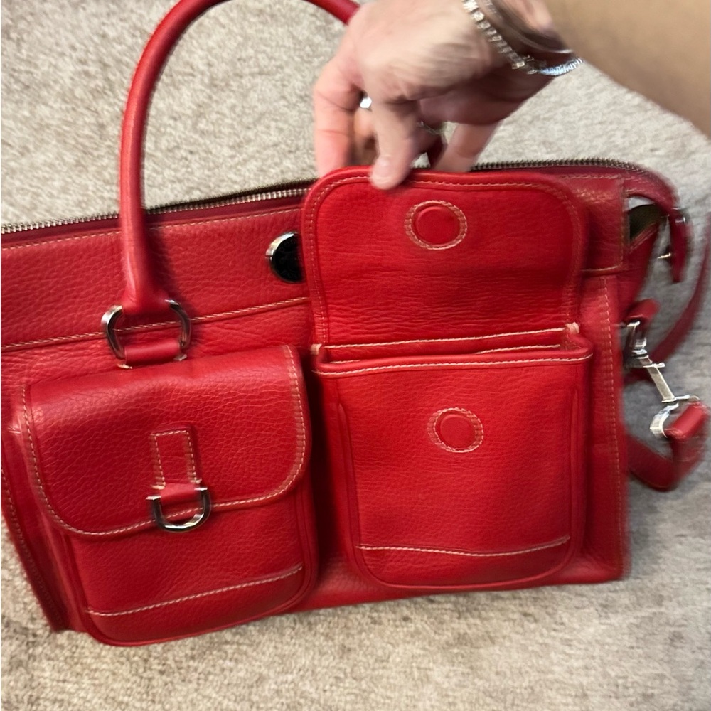 Elegant Red Leather Handbag